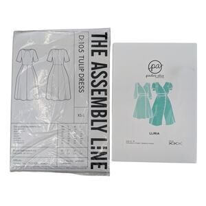 Lot 2 'Vintage' Dress Patterns PAULINE ALICE "Lliria"  THE ASSEMBLY LINE "Tulip"